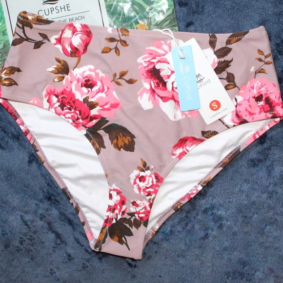 NWT High Waisted White & Purple Cupshe Bikini - Picture 3 of 6